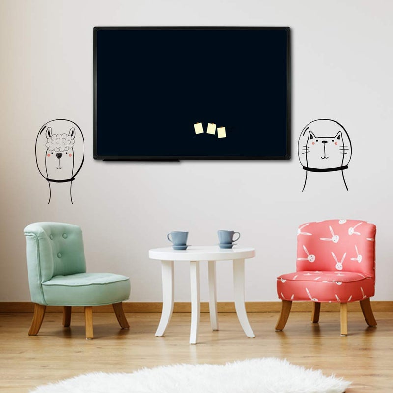 JILoffice Magnetic Chalkboard/Black Board 36 x 24 Inch, Black Aluminum Frame Board with Marker Tray for Office Home and School, Best Choice for Note and Art - Image 4